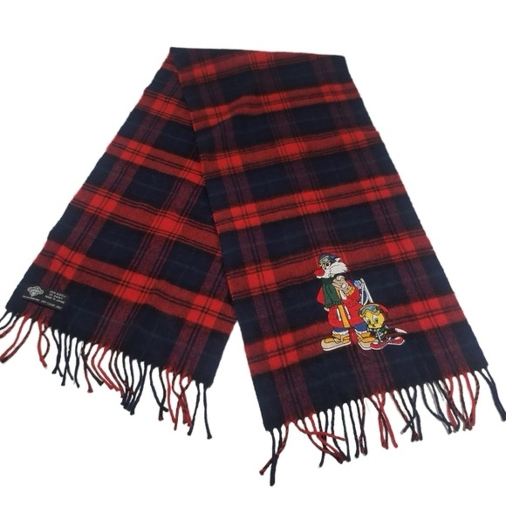 Acme Studios VTG 90s Looney Tunes Sylvester Tweety
Plaid Scarf Embroidered Patch
